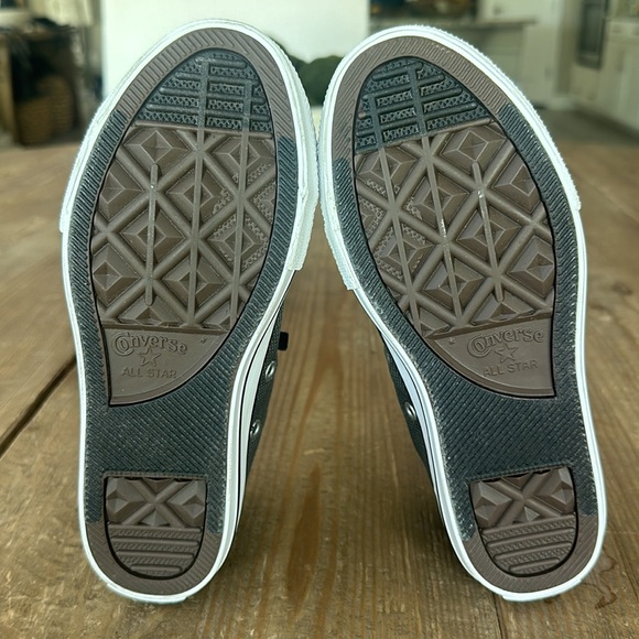 Converse ALL STAR Kicks Kids Army Green Khaki Black Brand New US1/13.5UK/32EU - Picture 8 of 8